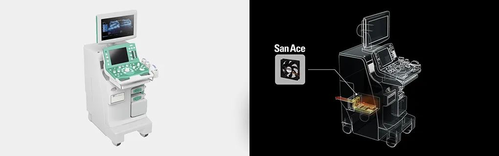 山洋電氣SanAce散熱風(fēng)扇產(chǎn)品在超聲波診斷設(shè)備的應(yīng)用效果圖