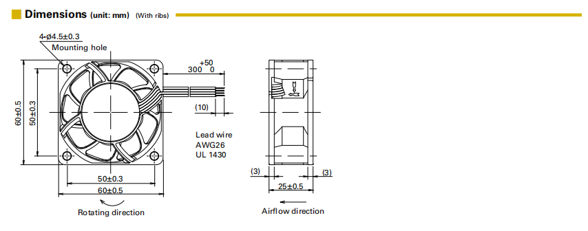 山洋軸流風扇 9G0612P4S001產(chǎn)品尺寸圖： 