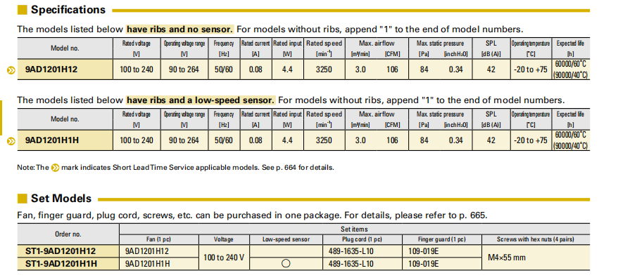 山洋ACDC軸流風(fēng)扇 9AD1201H12 系列圖： 